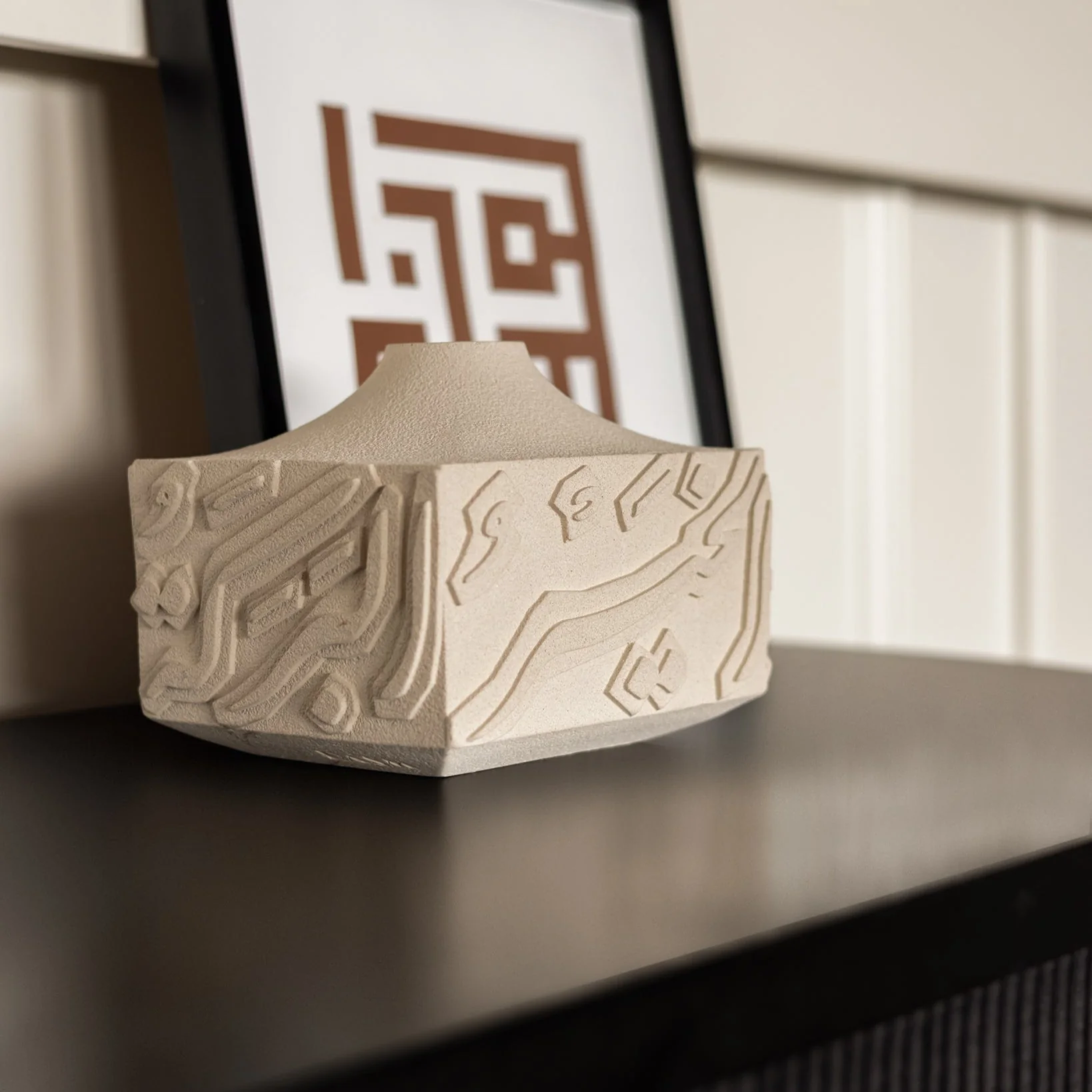 Artisan Calligraphy Base/Candle Holder - Image 11