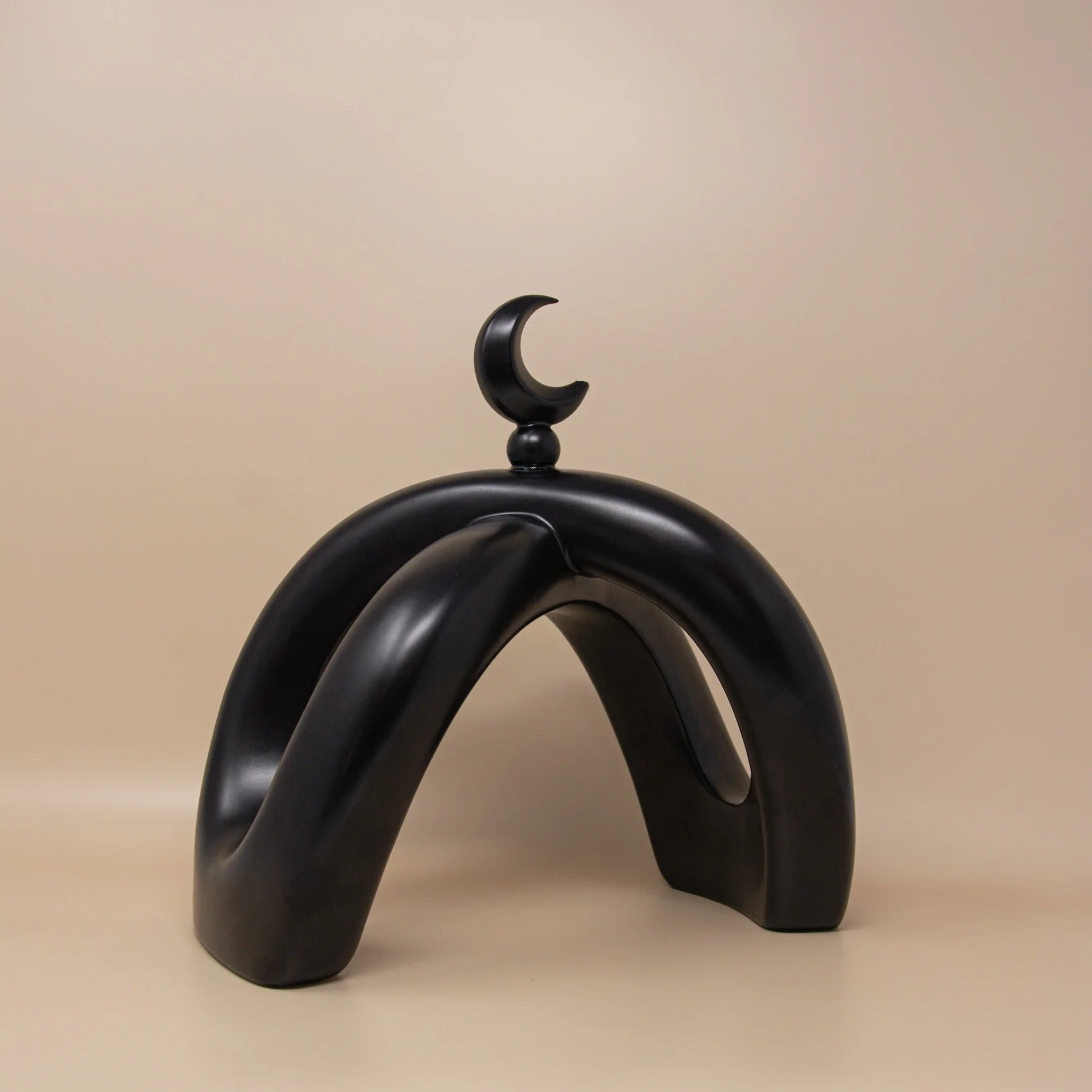 Crescent Knot Sculpture: Black - Image 2