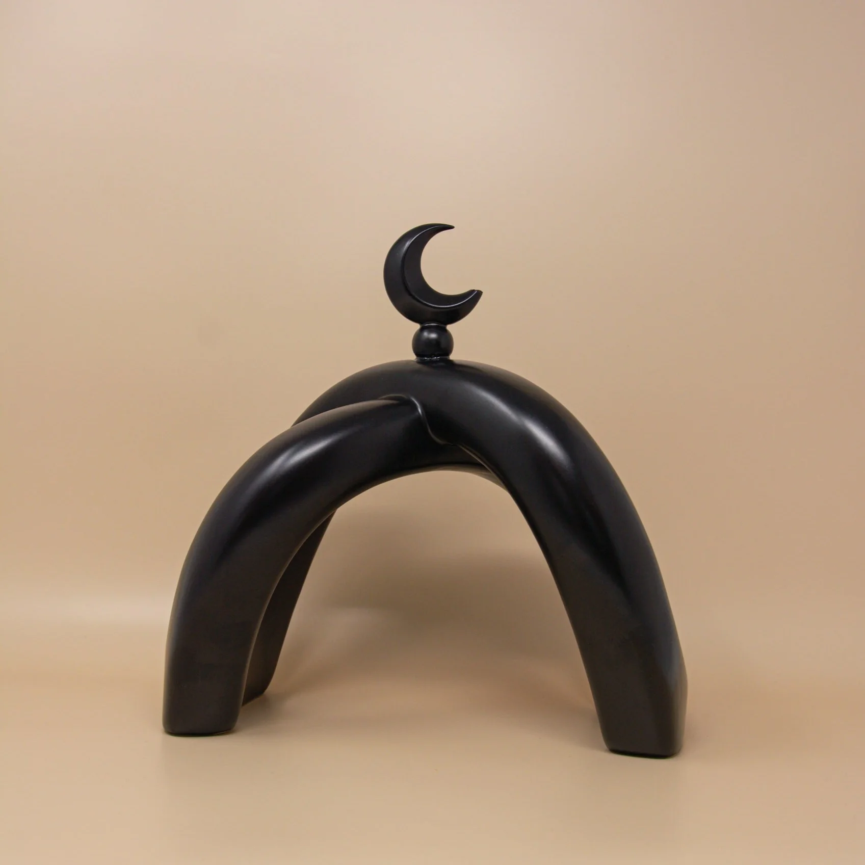 Crescent Knot Sculpture: Black - Image 5