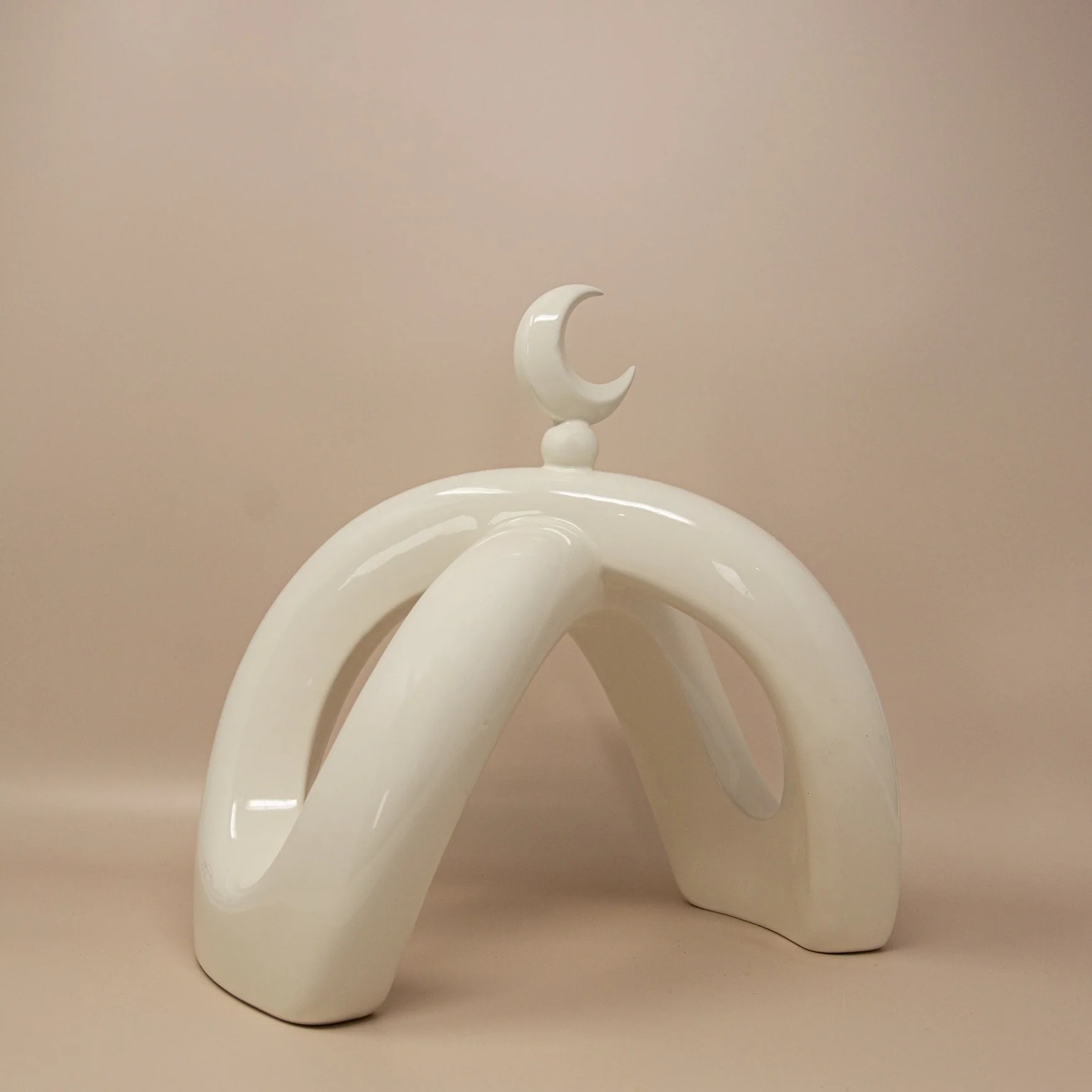 Crescent Knot Sculpture: Cream - Image 2