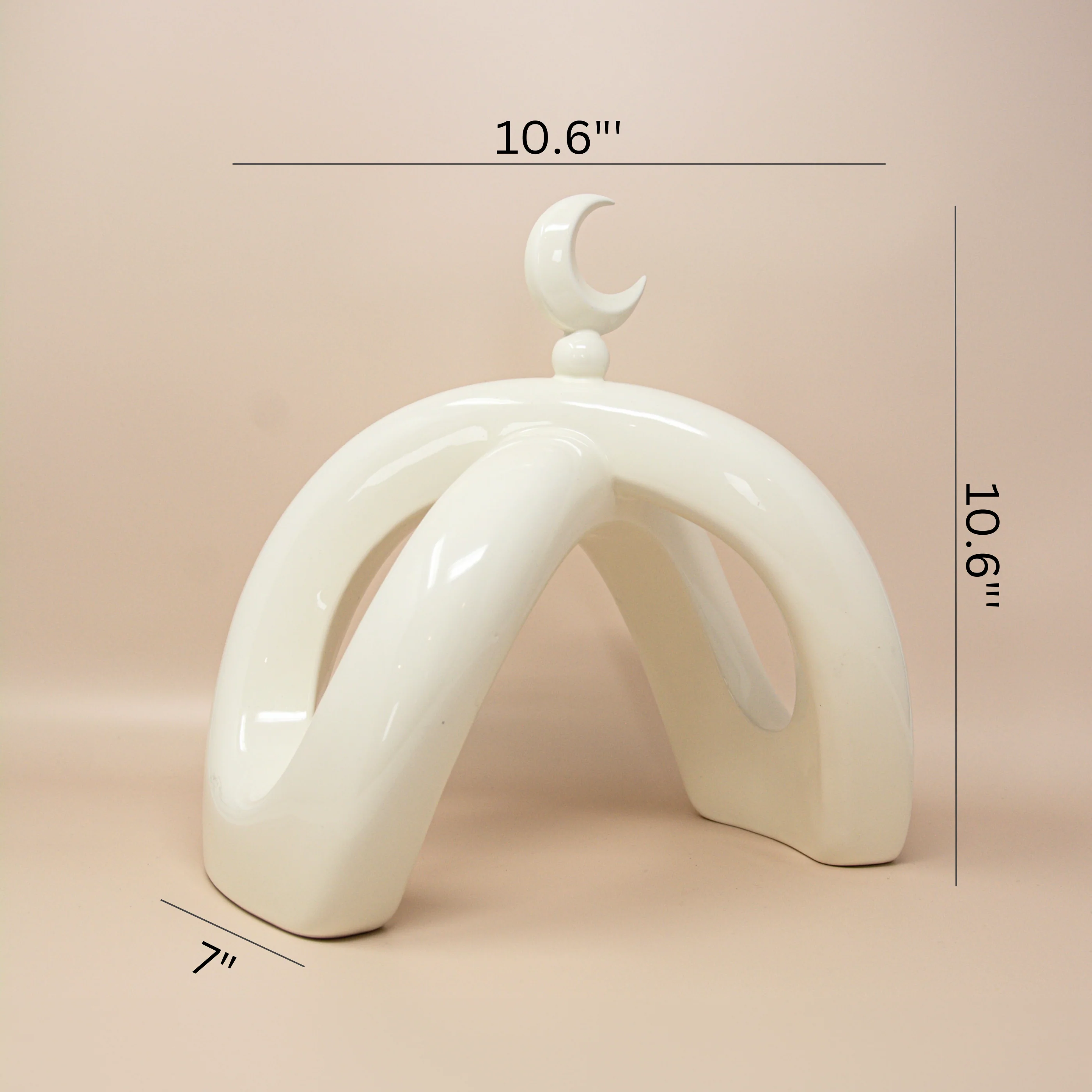 Crescent Knot Sculpture: Cream - Image 4