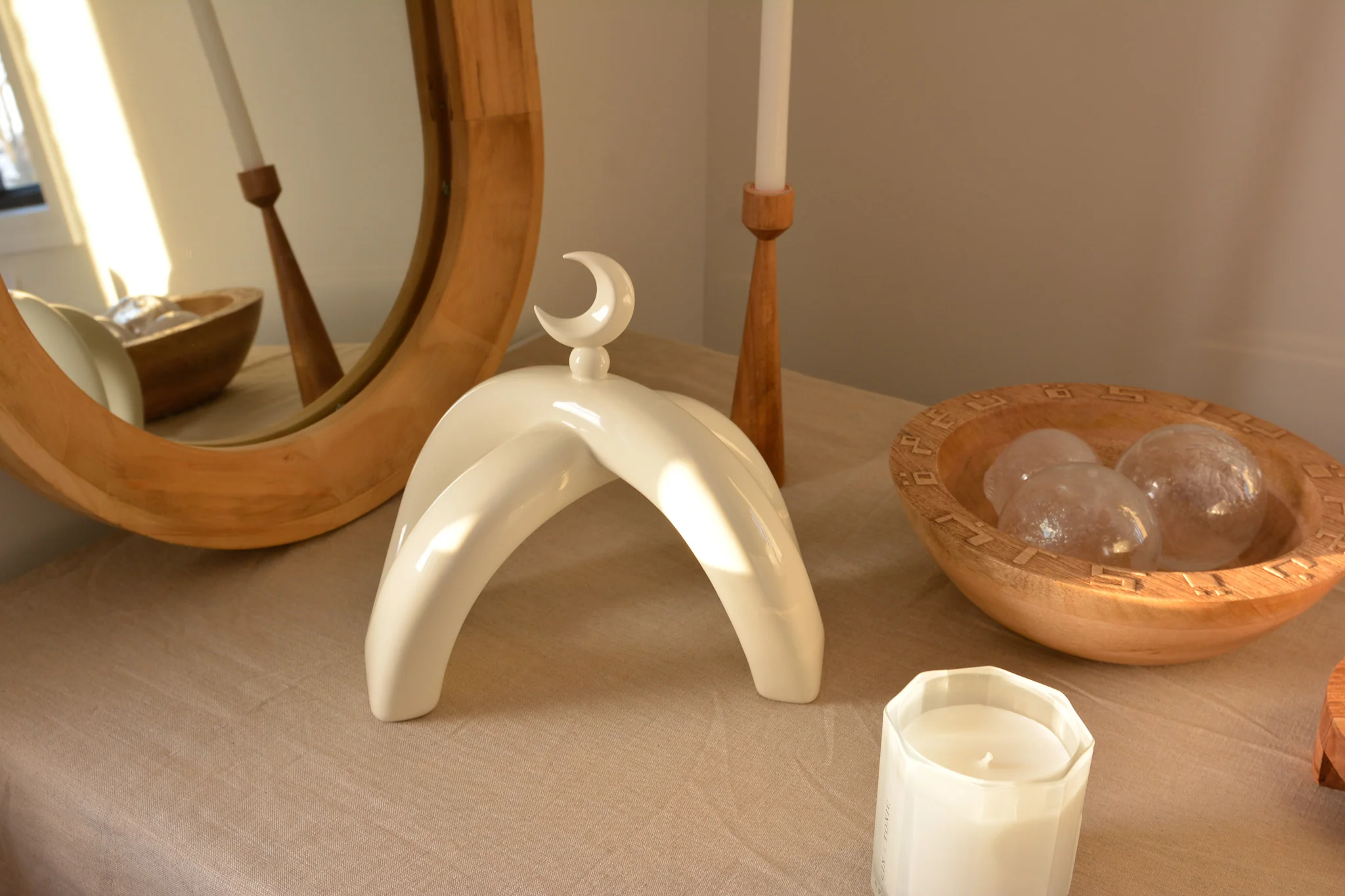 Crescent Knot Sculpture: Cream - Image 5
