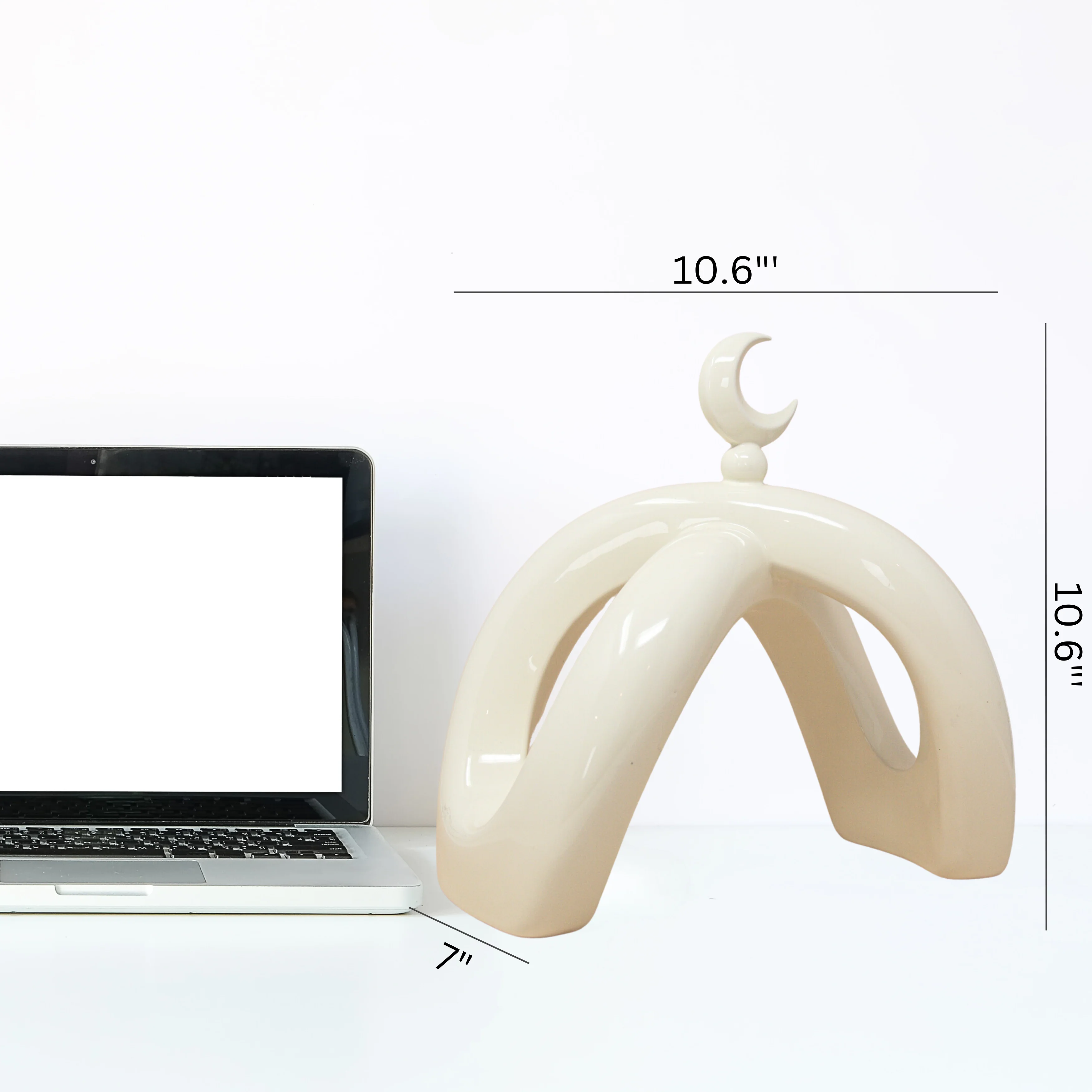 Crescent Knot Sculpture: Cream - Image 7