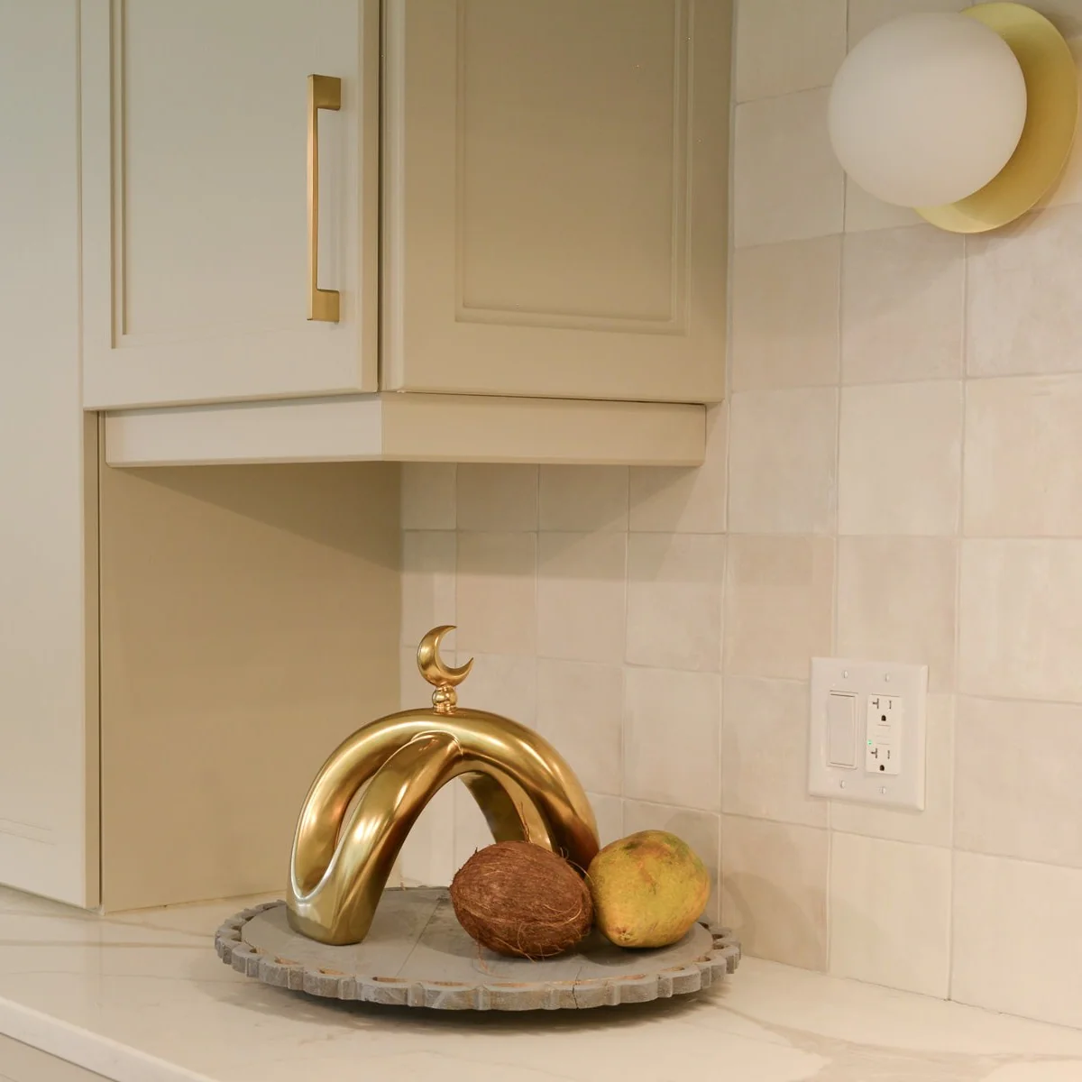Crescent Knot Sculpture: Rustic Gold - Image 5