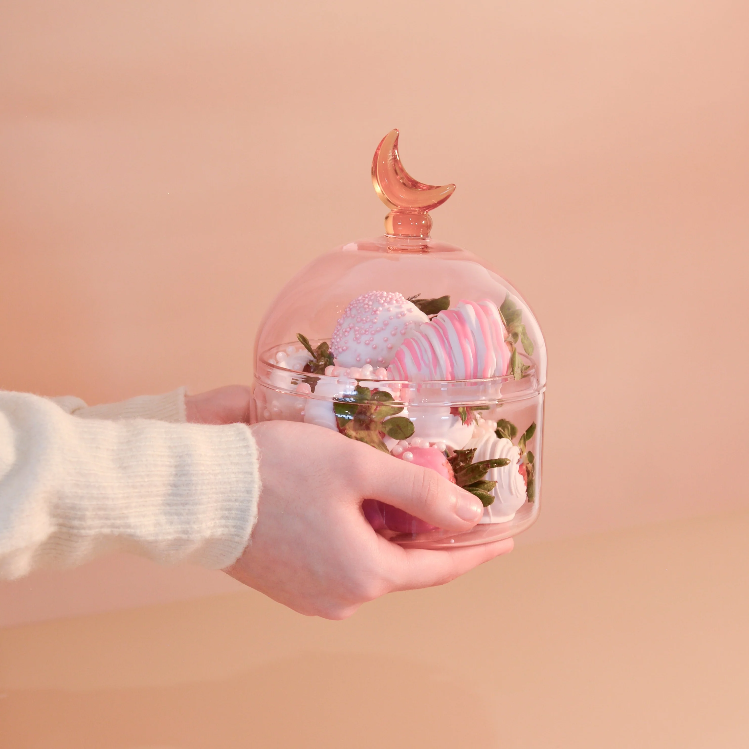 Glass Moon Dome Jar - Cotton Candy - Image 2