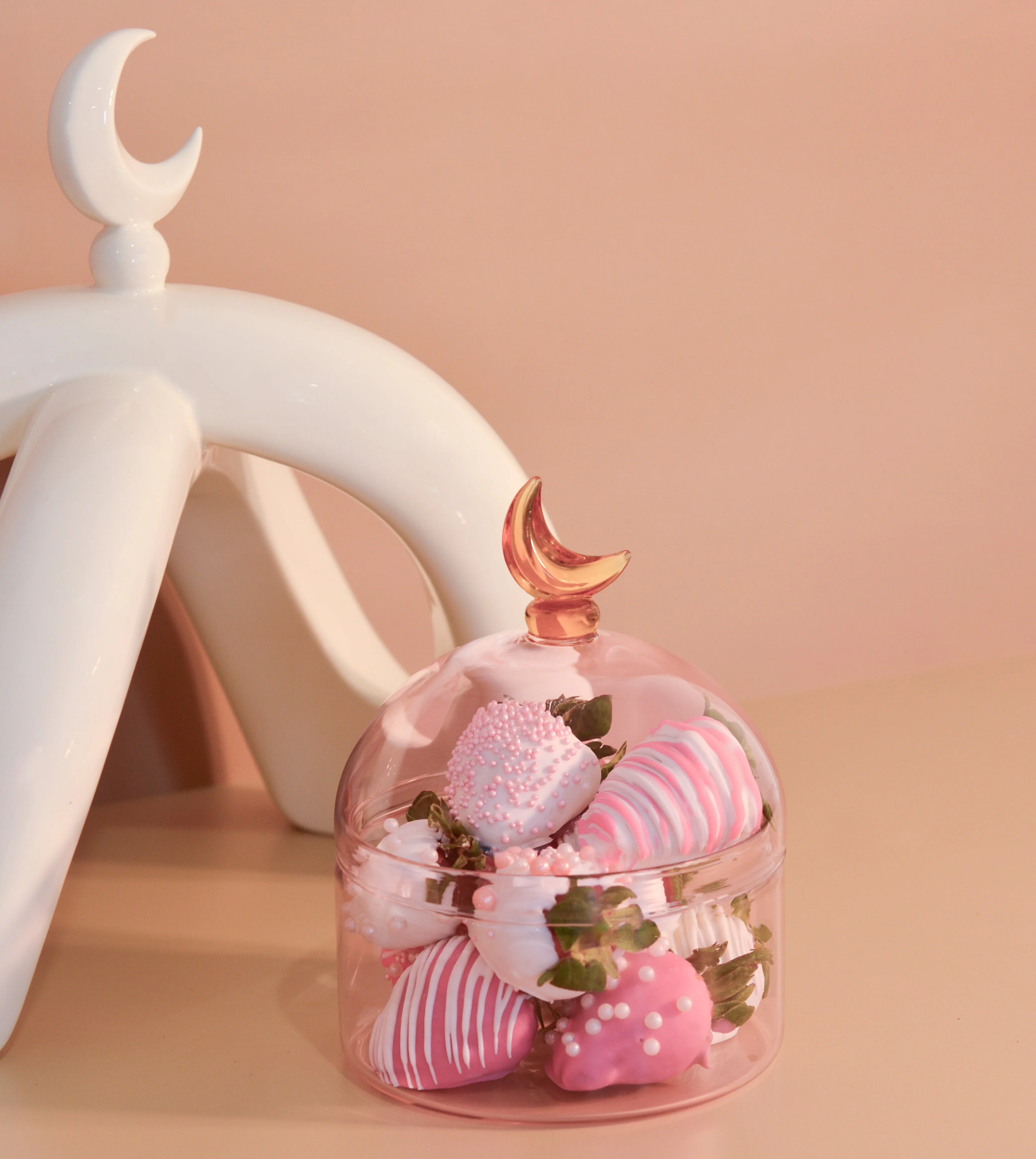 Glass Moon Dome Jar - Cotton Candy - Image 3